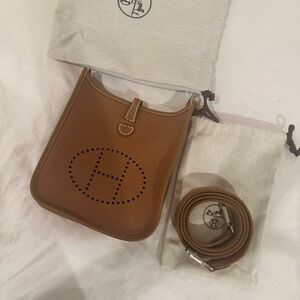 Hermès Cognac Evelyne Small Crossbody Bag